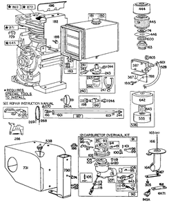 Fuel Tank,sno-Gard,primer Diagram and Parts List for 190401-0707-XX  Briggs and Stratton Engine